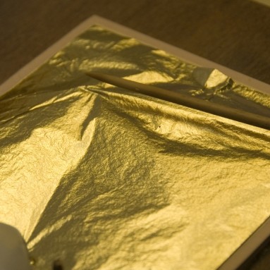 Сусальное золото «Русский стандарт» 23 Кт, лиг. вес 1.25гр., книжка 60 листов, 91.5 * 91.5 мм.